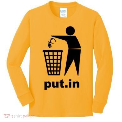 Putin Trash Funny Kids Long Sleeve Shirt