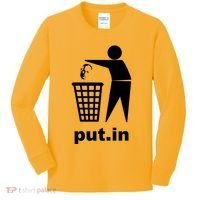 Putin Trash Funny Kids Long Sleeve Shirt thumb 0