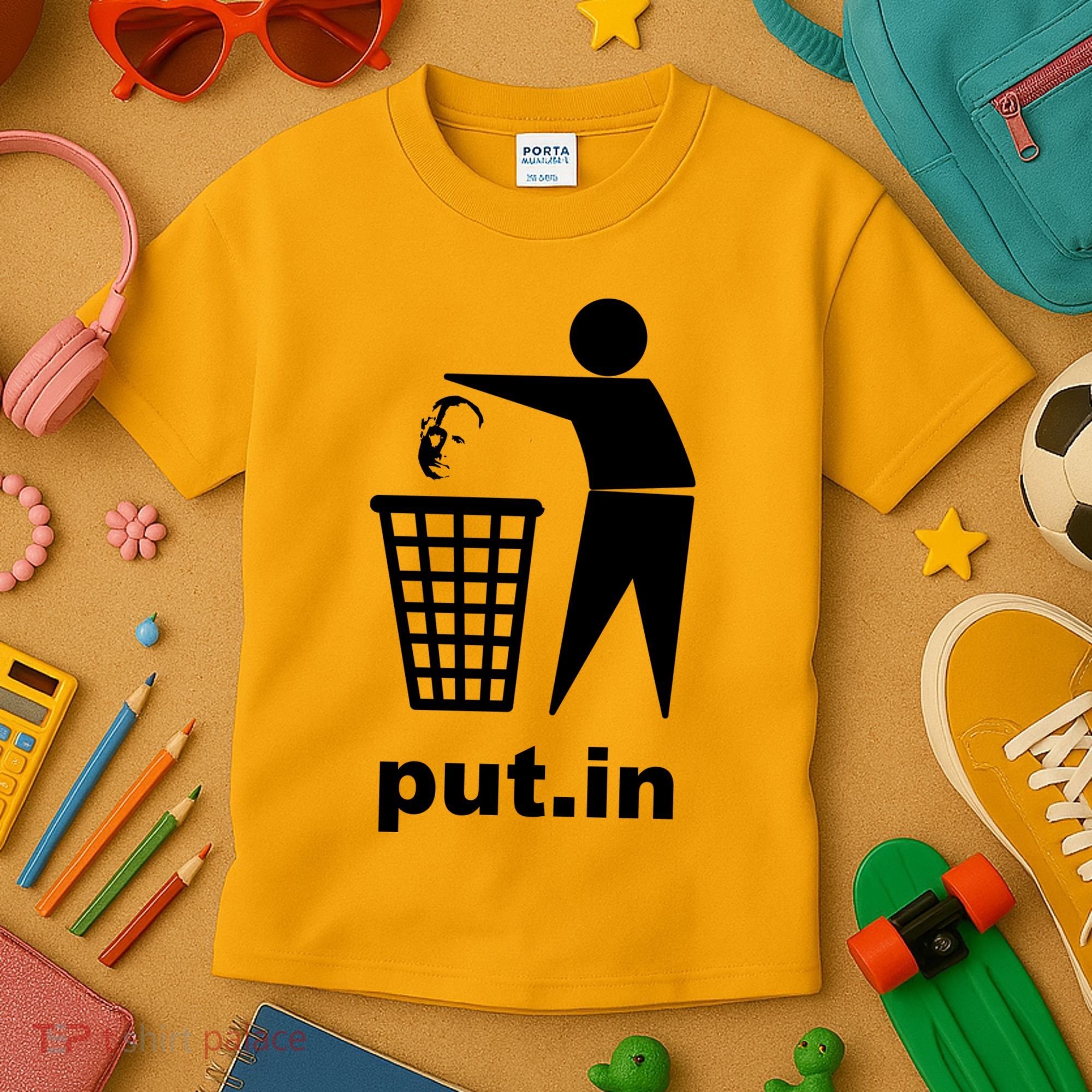 Putin Trash Funny Kids T-Shirt