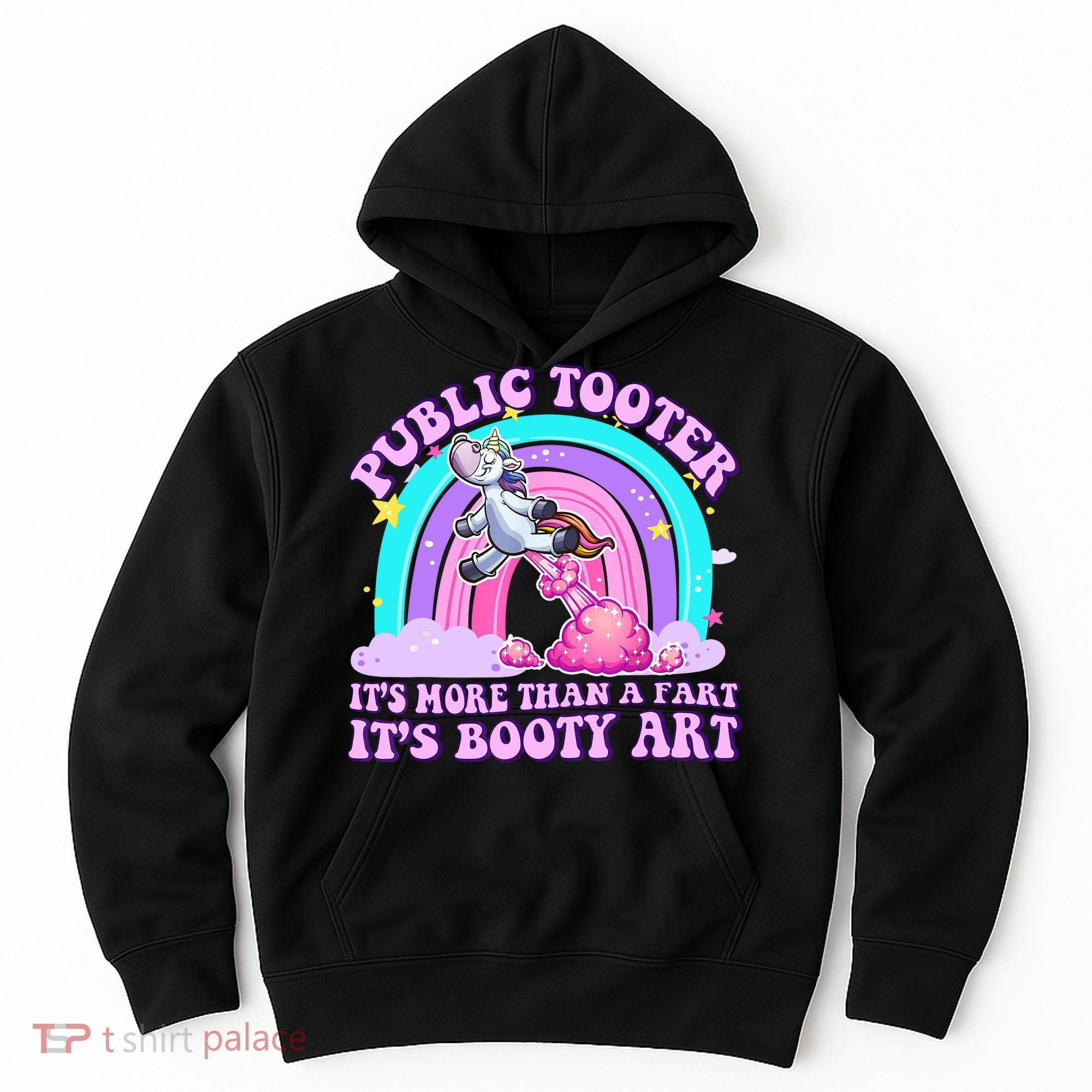 Public Tooter Funny Unicorn Inappropriate Embarrassing Adult  Hoodie