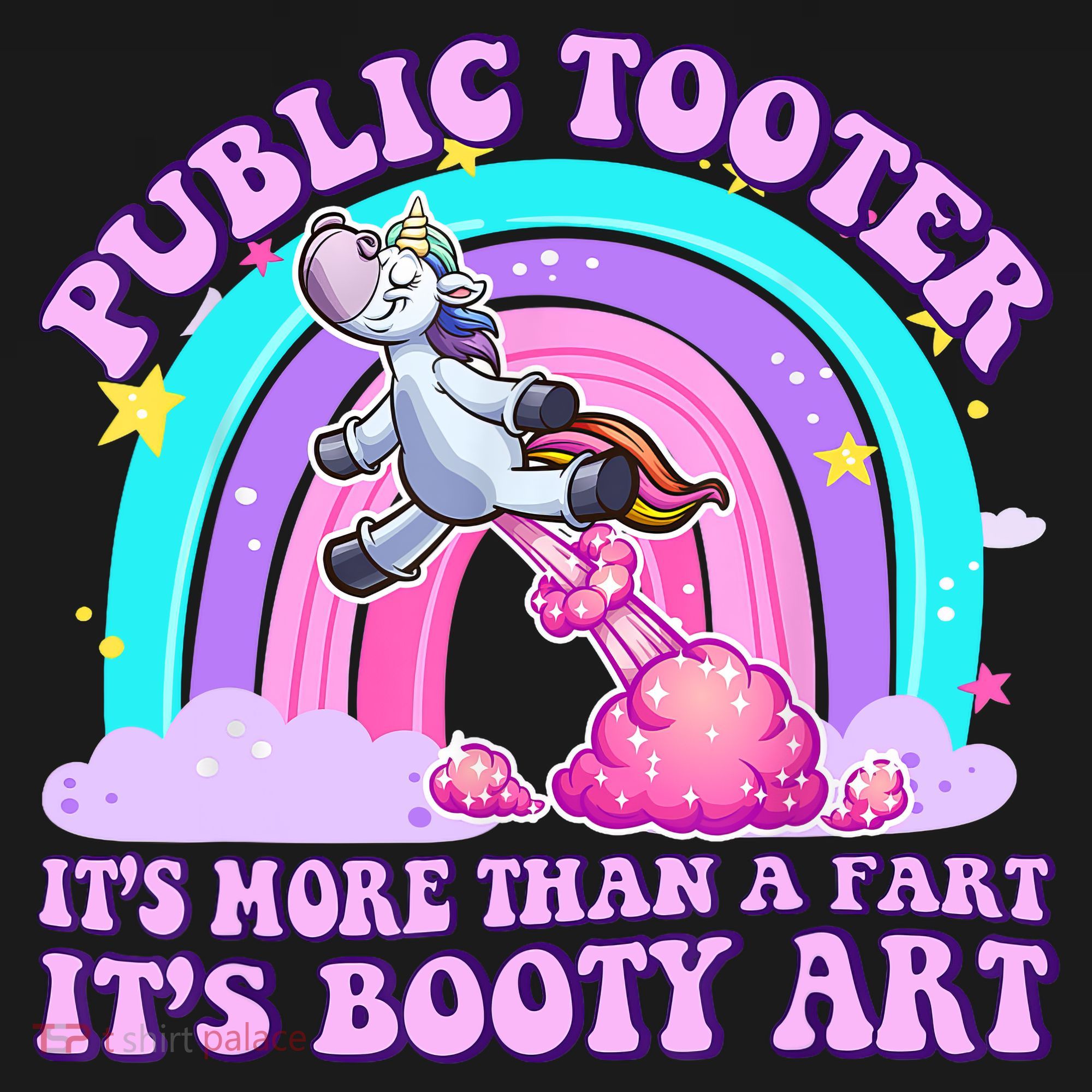 Public Tooter Funny Unicorn Inappropriate Embarrassing Adult  Hoodie
