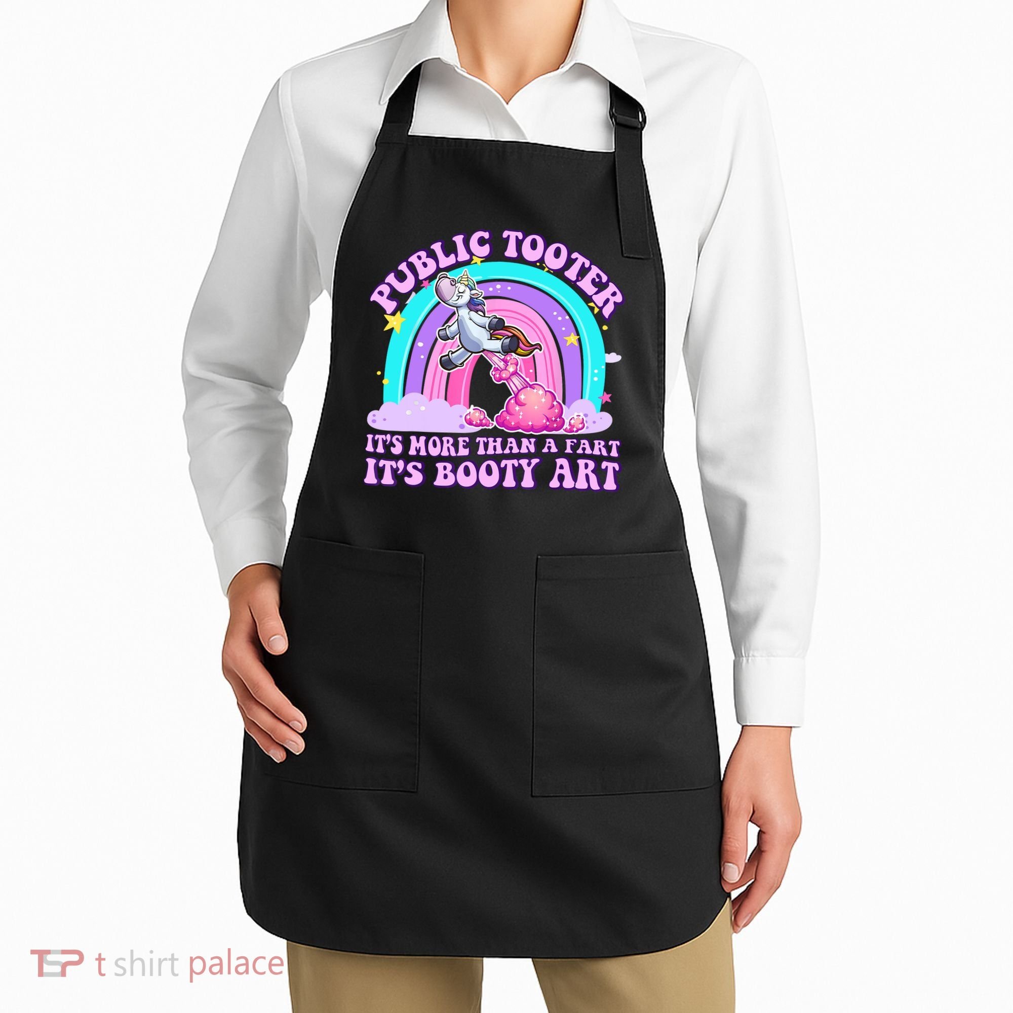 Public Tooter Funny Unicorn Inappropriate Embarrassing Adult  Apron