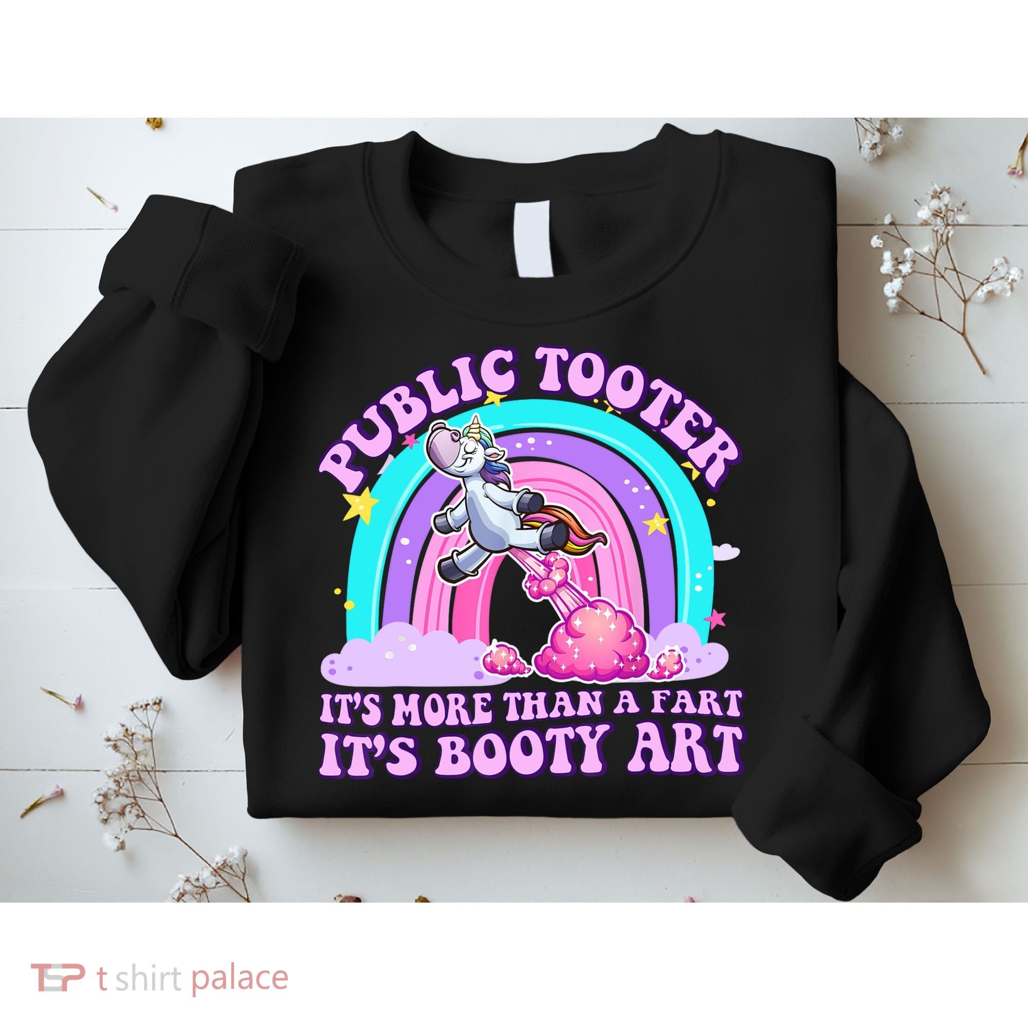Public Tooter Funny Unicorn Inappropriate Embarrassing Adult  Sweatshirt