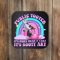 Public Tooter Funny Unicorn Inappropriate Embarrassing Adult  Coaster thumb 0
