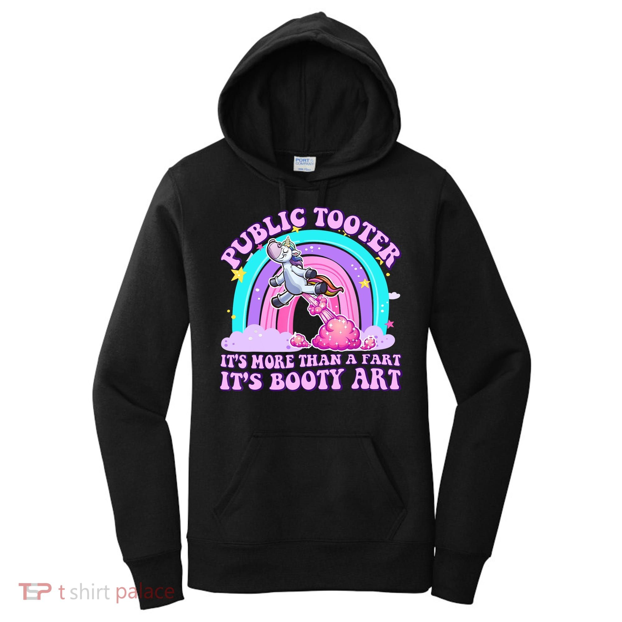 Public Tooter Funny Unicorn Inappropriate Embarrassing Adult  Women's Hoodie