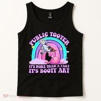 Public Tooter Funny Unicorn Inappropriate Embarrassing Adult  Tank Top thumb 2