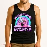 Public Tooter Funny Unicorn Inappropriate Embarrassing Adult  Tank Top thumb 3