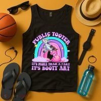 Public Tooter Funny Unicorn Inappropriate Embarrassing Adult  Tank Top thumb 4