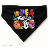 PE Teacher Funny Physical Education Teacher Back To School USA-Made Doggie Bandana thumb 0