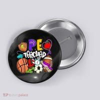 PE Teacher Funny Physical Education Teacher Back To School Button thumb 0