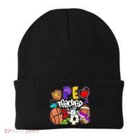 PE Teacher Funny Physical Education Teacher Back To School Beanie thumb 0