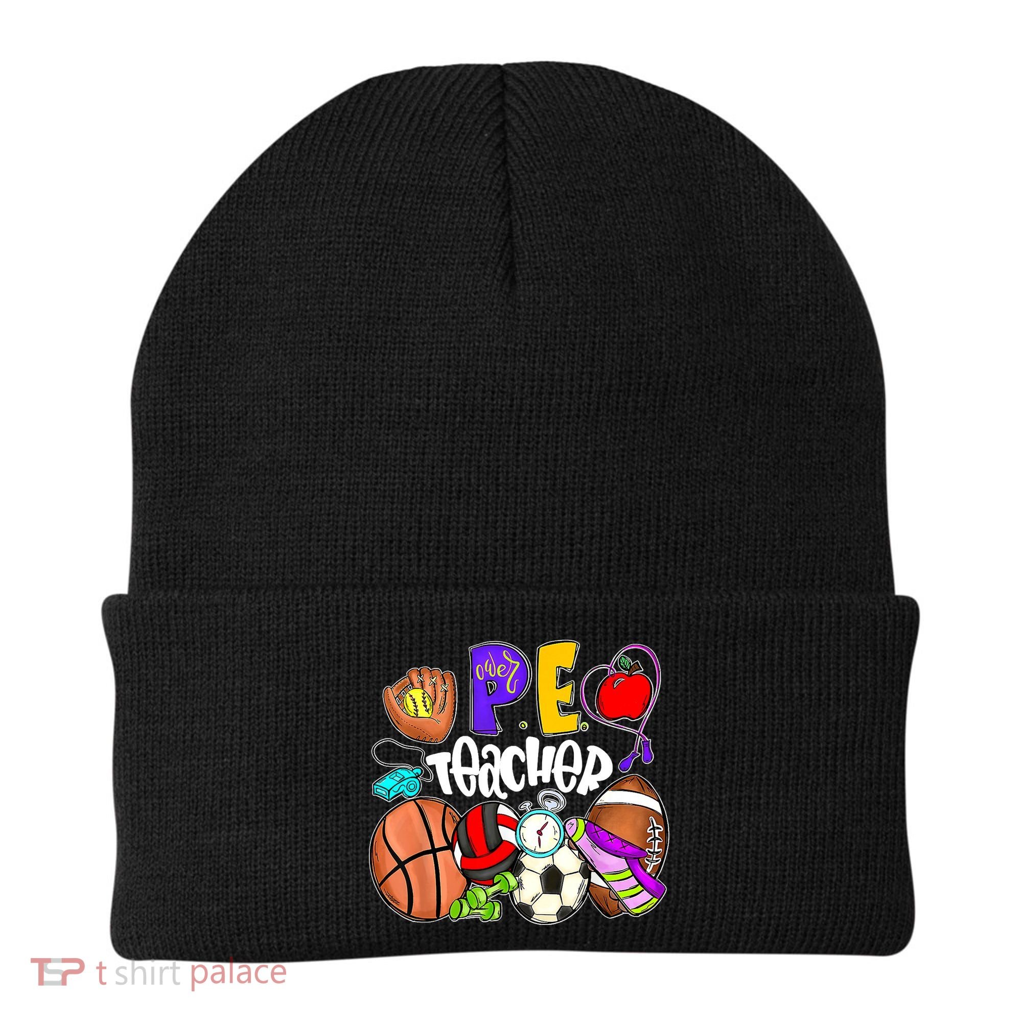 PE Teacher Funny Physical Education Teacher Back To School Beanie