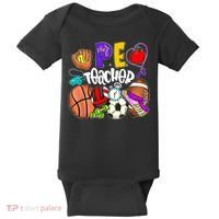PE Teacher Funny Physical Education Teacher Back To School Baby Bodysuit thumb 0
