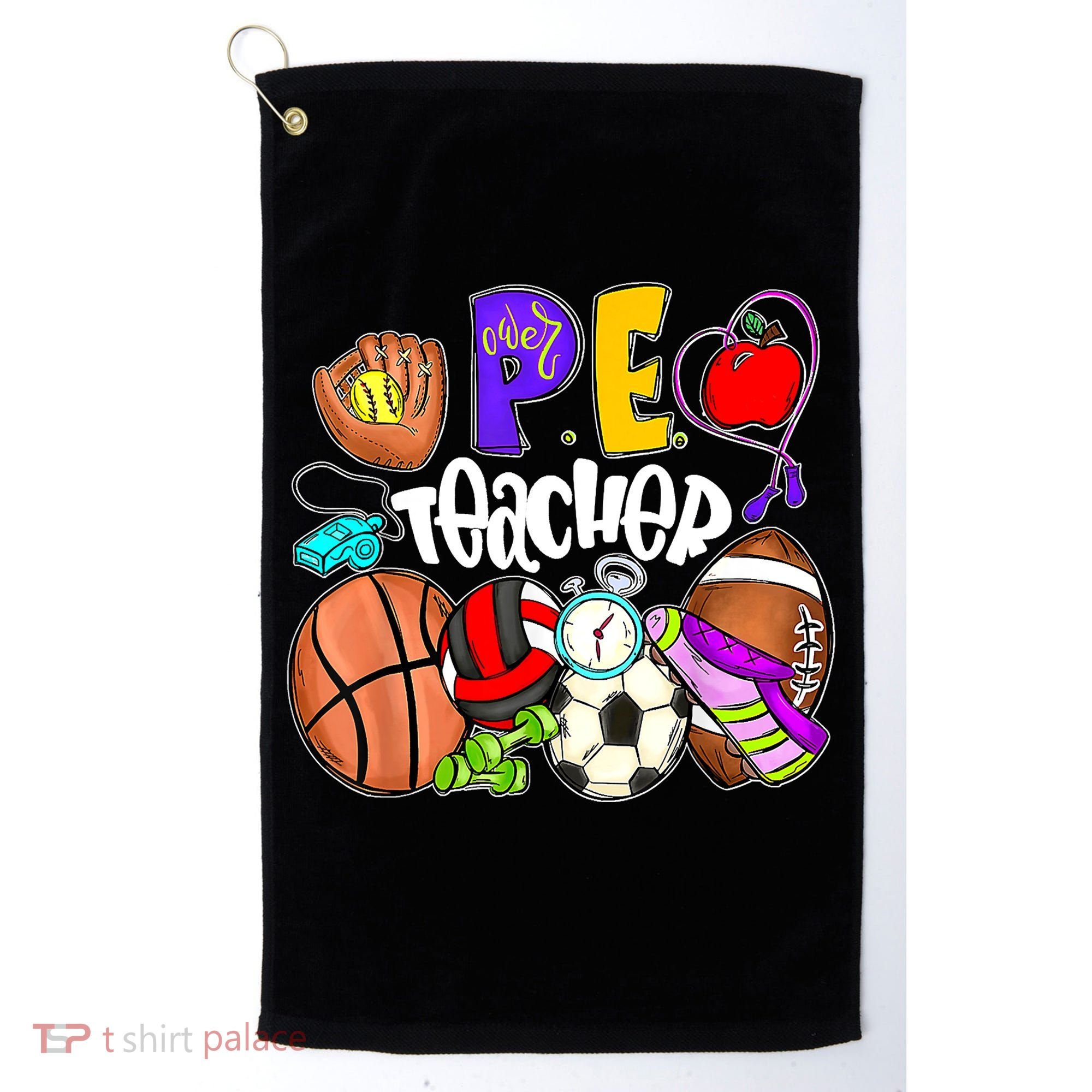 PE Teacher Funny Physical Education Teacher Back To School Golf Towel