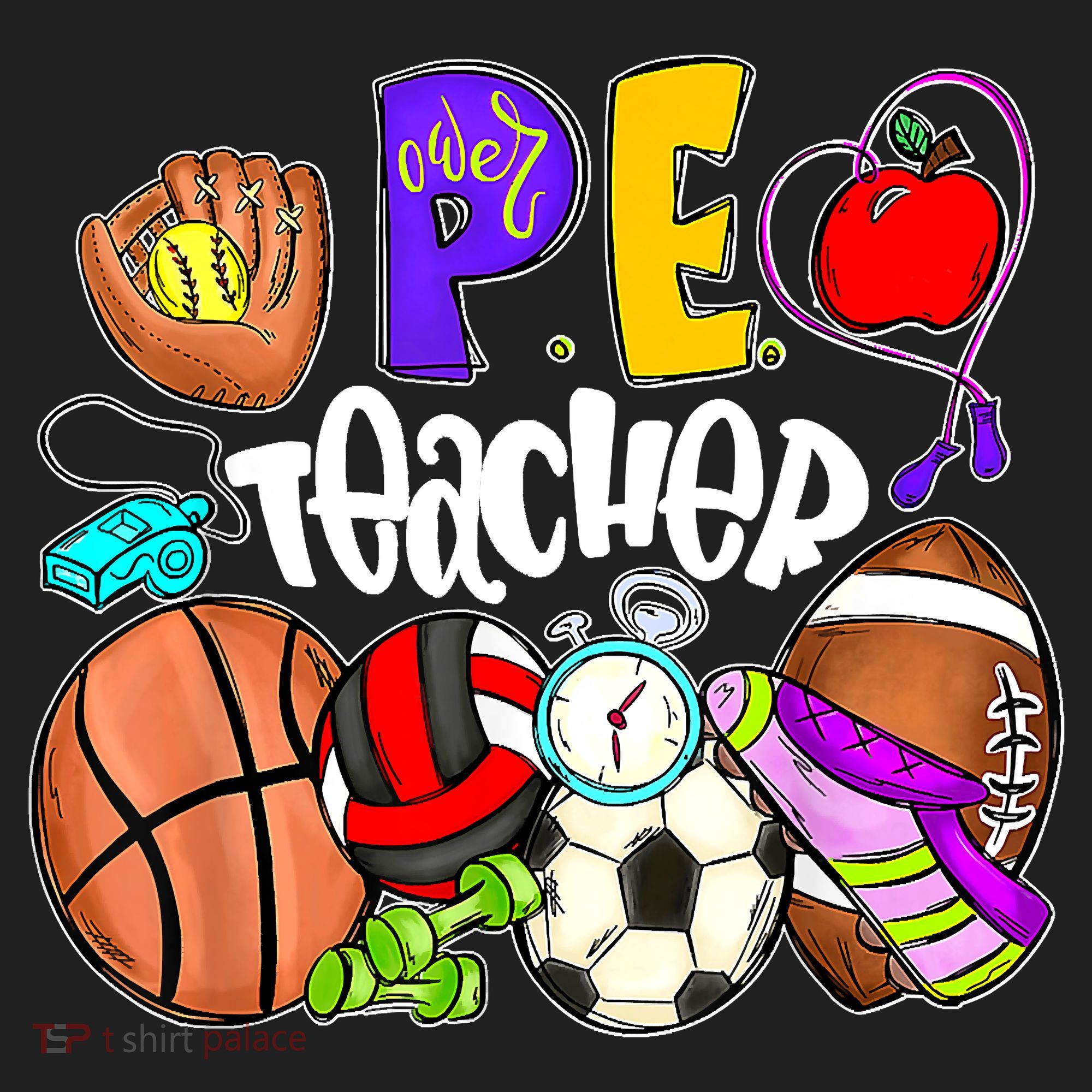 PE Teacher Funny Physical Education Teacher Back To School Golf Towel
