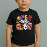 PE Teacher Funny Physical Education Teacher Back To School Toddler T-Shirt thumb 2