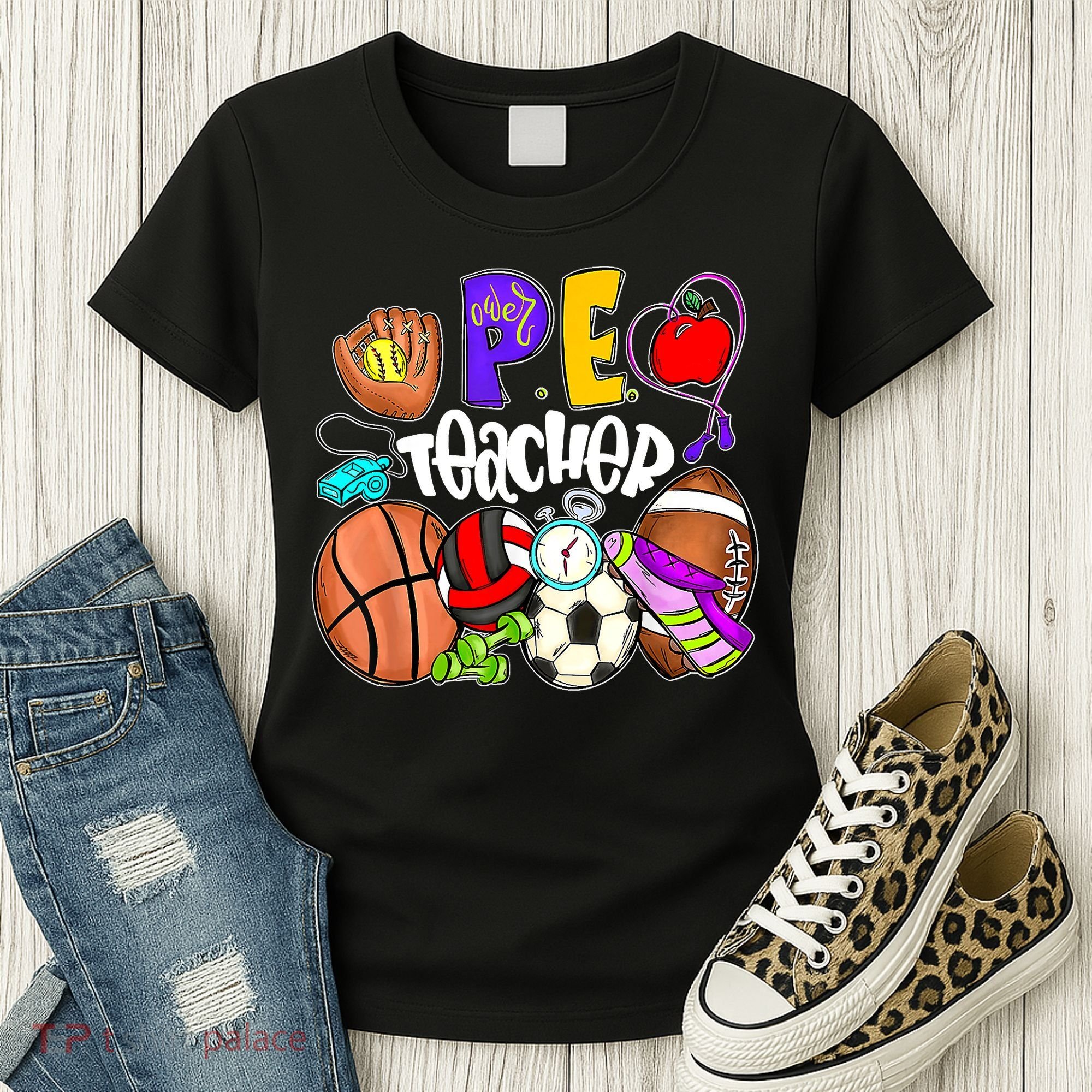 PE Teacher Funny Physical Education Teacher Back To School Women's T-Shirt