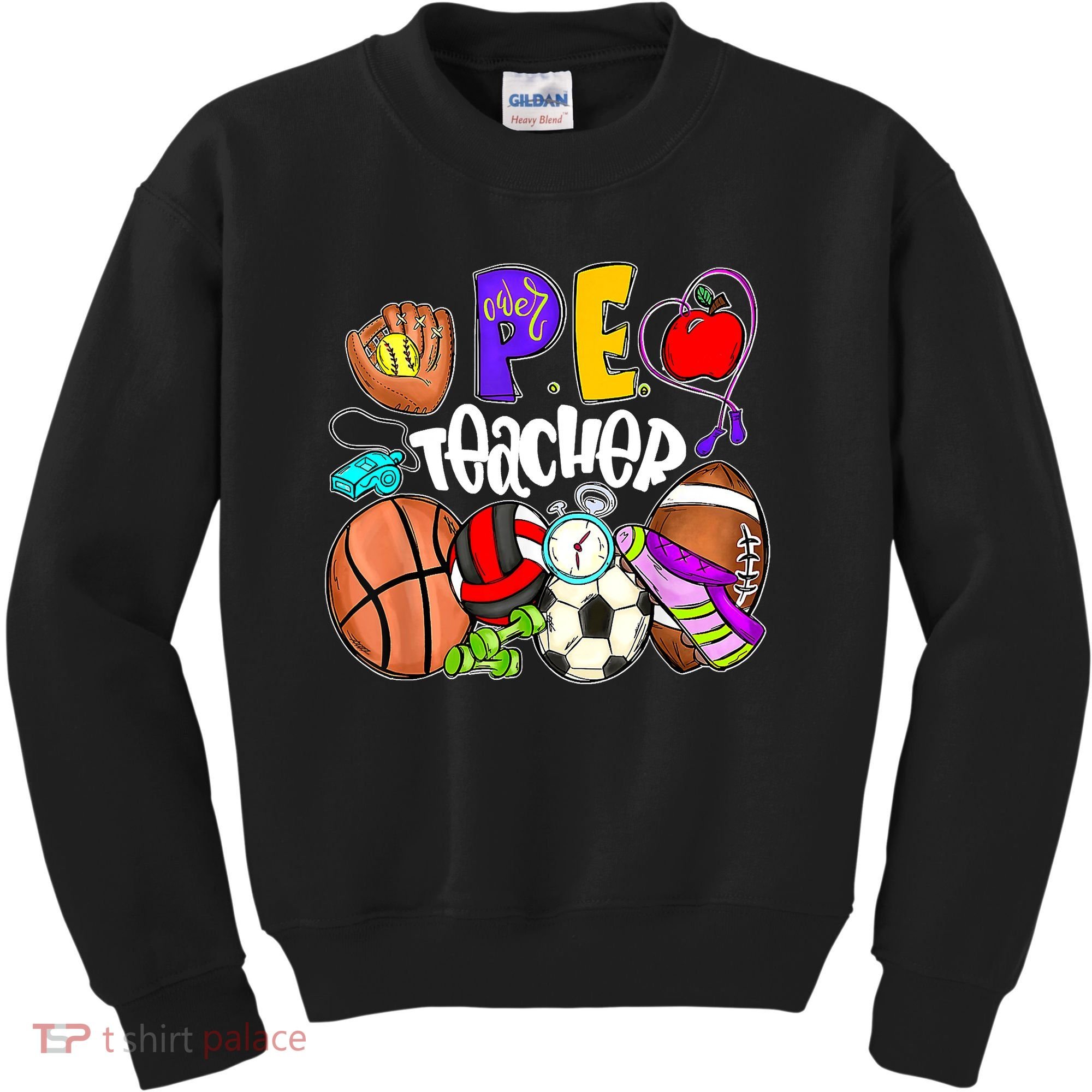 PE Teacher Funny Physical Education Teacher Back To School Kids Sweatshirt