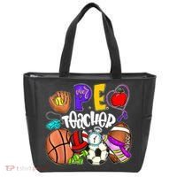 PE Teacher Funny Physical Education Teacher Back To School Tote Bag thumb 0