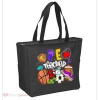 PE Teacher Funny Physical Education Teacher Back To School Tote Bag thumb 2