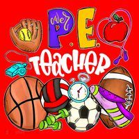 PE Teacher Funny Physical Education Teacher Back To School Santa Hat thumb 1