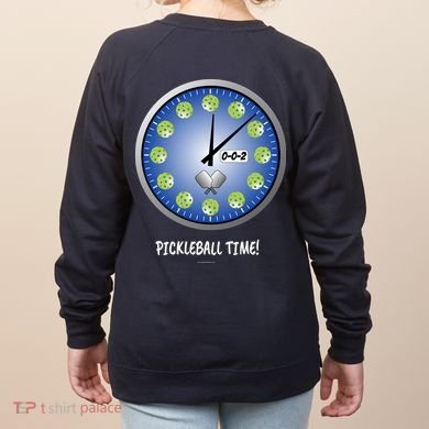 Pickleball Time Front And Back Women's Sweatshirt back