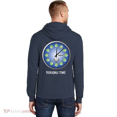 Pickleball Time Front And Back Hoodie back