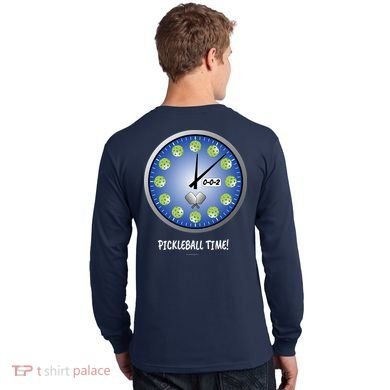 Pickleball Time Front And Back Long Sleeve Shirt back