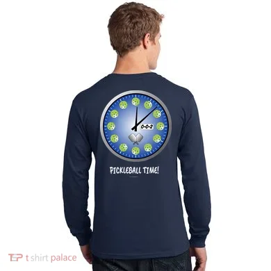 Pickleball Time Front And Back Long Sleeve Shirt back