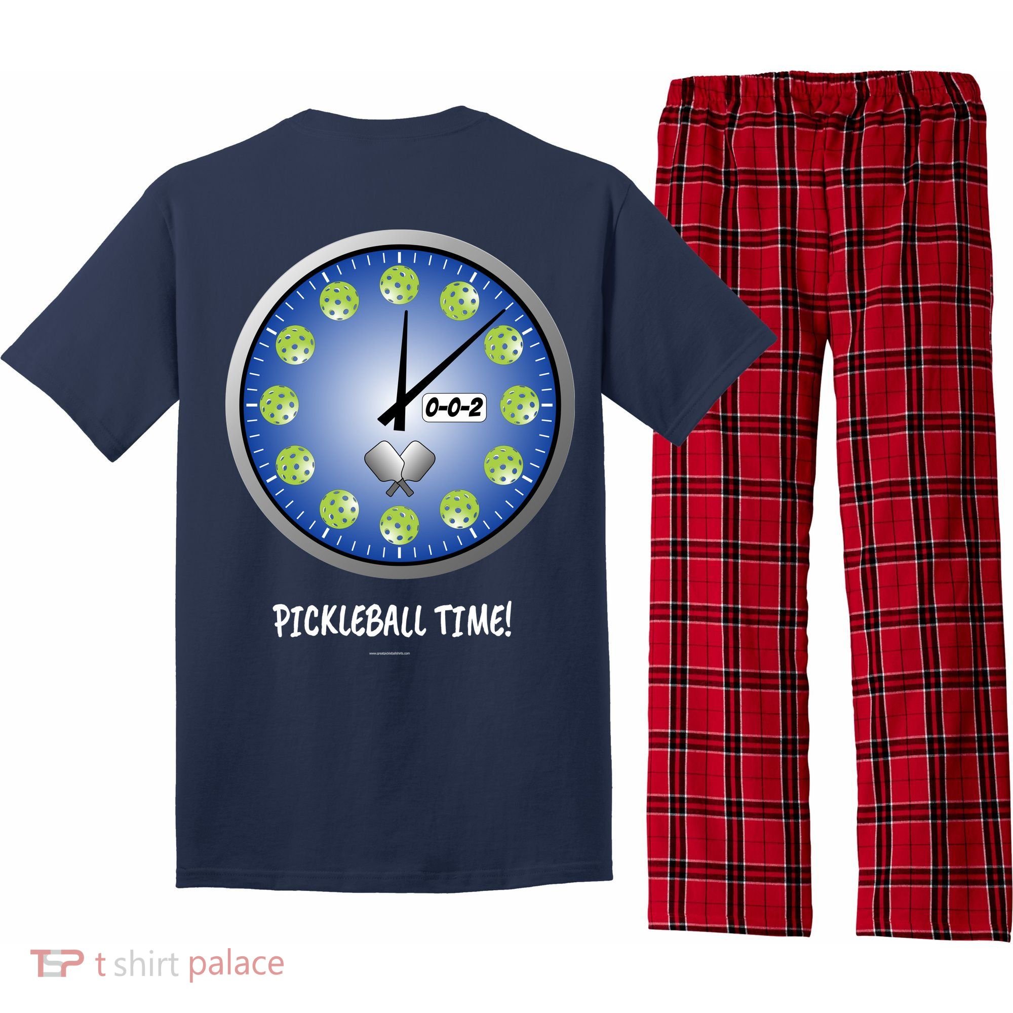 Pickleball Time Front And Back Pajama Set