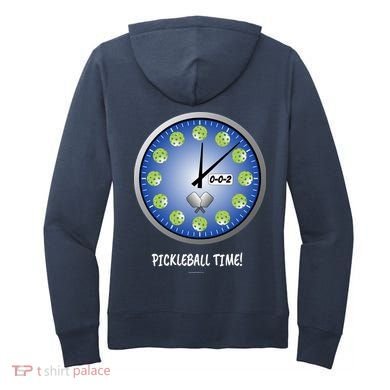 Pickleball Time Front And Back Women's Hoodie back