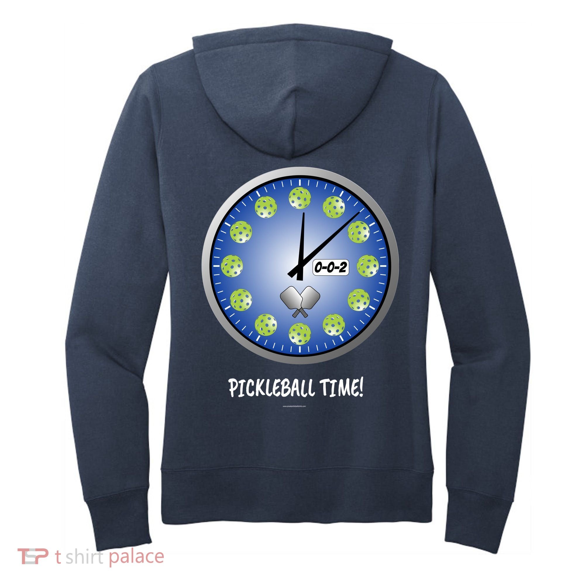 Pickleball Time Front And Back Women's Hoodie