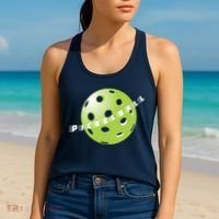 Pickleball Time Front And Back Women's Tank Top thumb 2