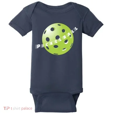 Pickleball Time Front And Back Baby Bodysuit