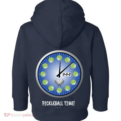 Pickleball Time Front And Back Toddler Hoodie back