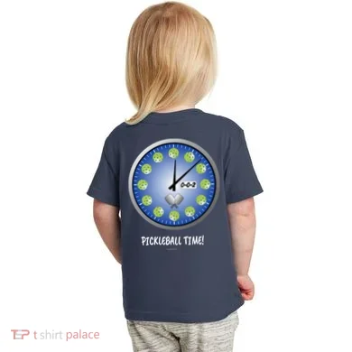 Pickleball Time Front And Back Toddler T-Shirt back