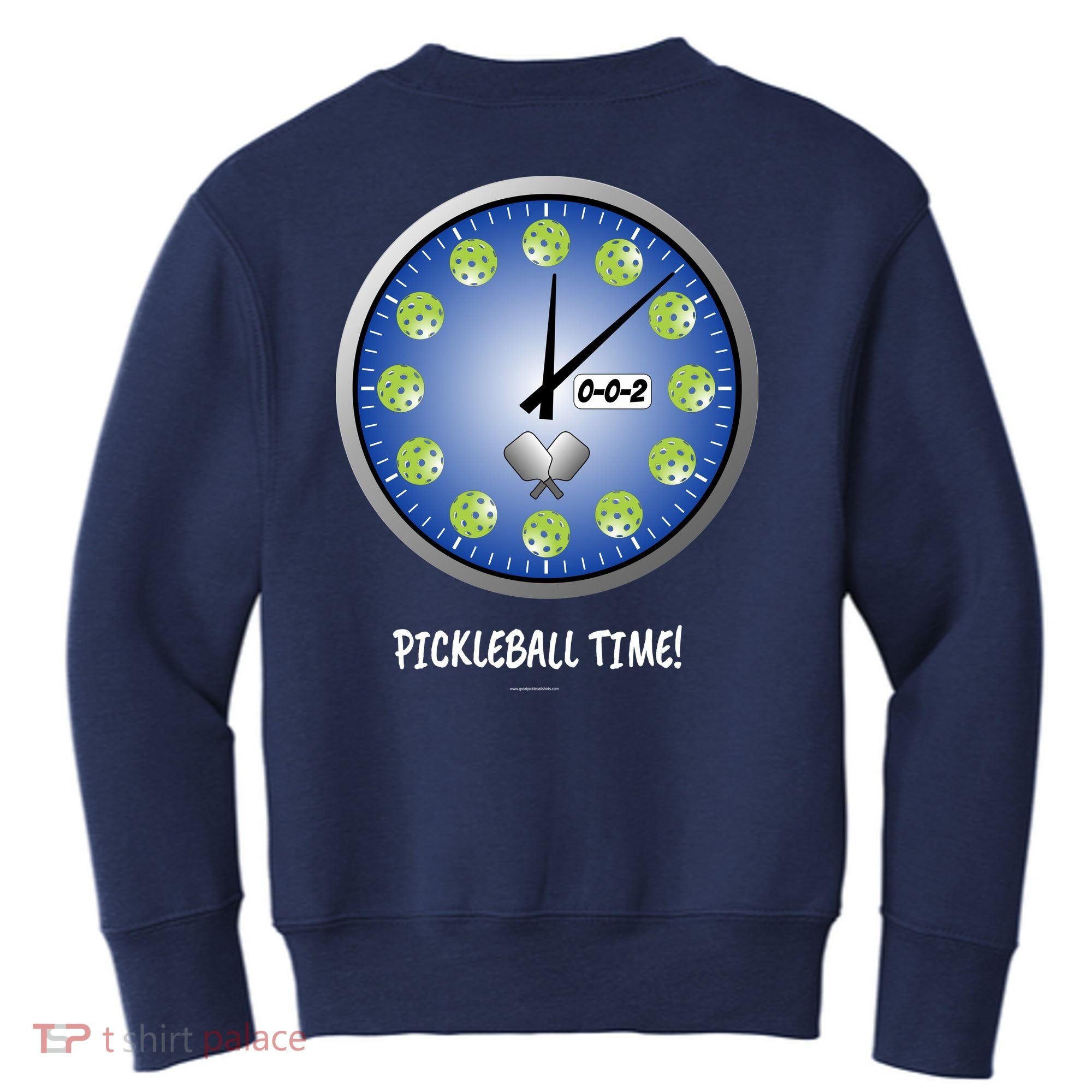 Pickleball Time Front And Back Kids Sweatshirt
