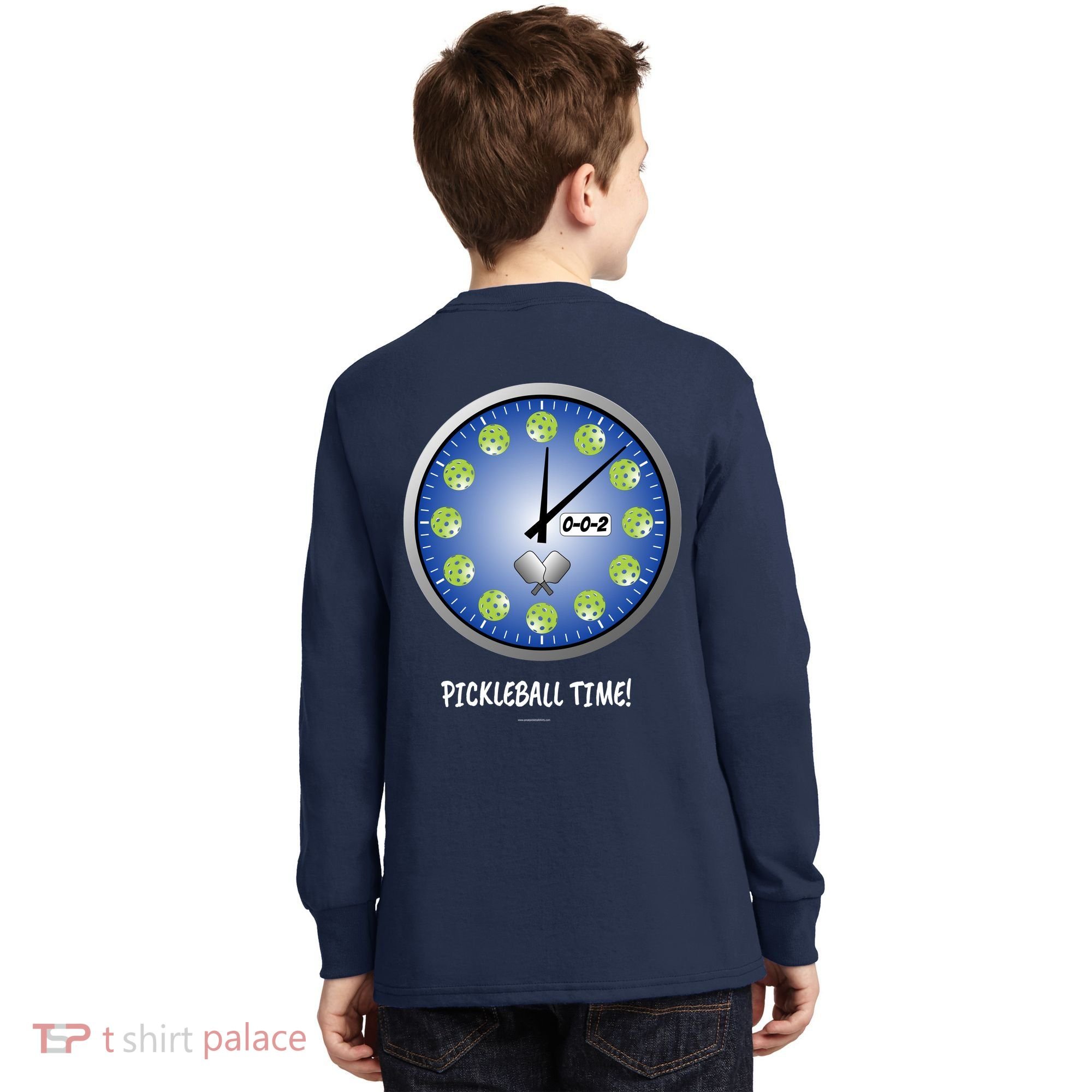 Pickleball Time Front And Back Kids Long Sleeve Shirt