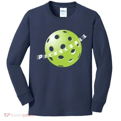 Pickleball Time Front And Back Kids Long Sleeve Shirt