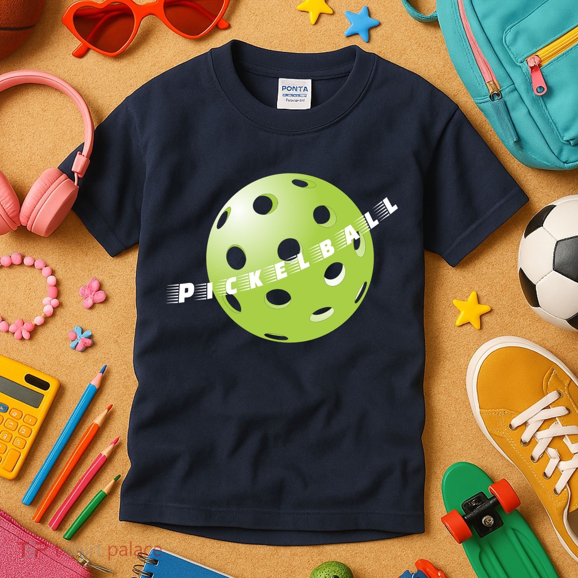 Pickleball Time Front And Back Kids T-Shirt