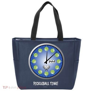 Pickleball Time Front And Back Tote Bag back