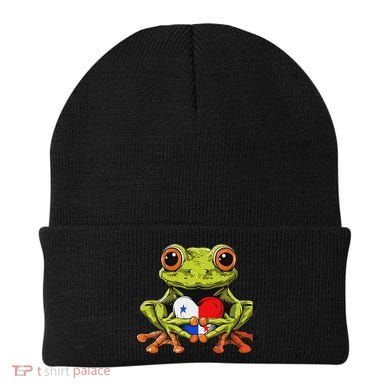Panama Toad Frog Heart Panamanian Roots Panamanian Pride Beanie