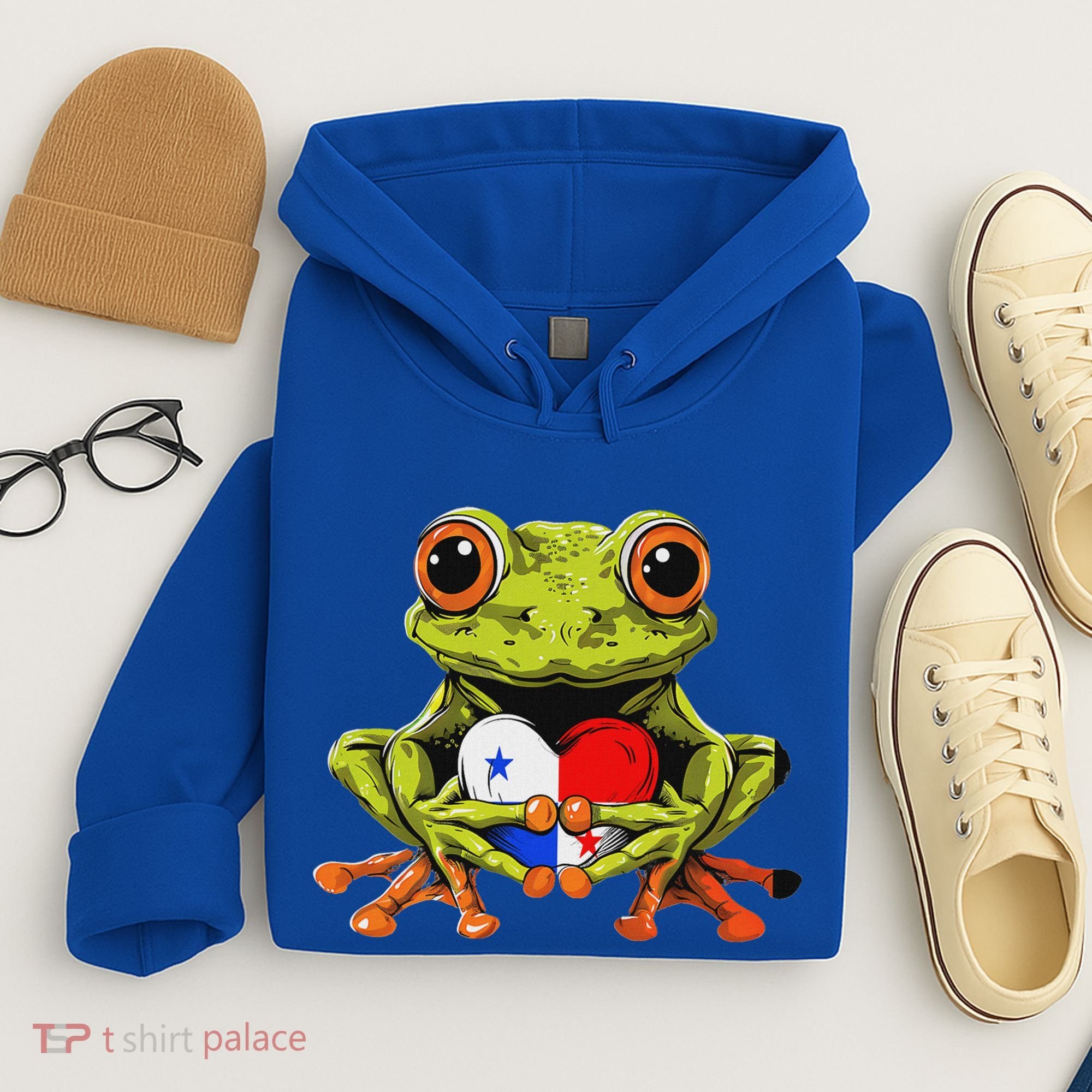 Panama Toad Frog Heart Panamanian Roots Panamanian Pride Hoodie