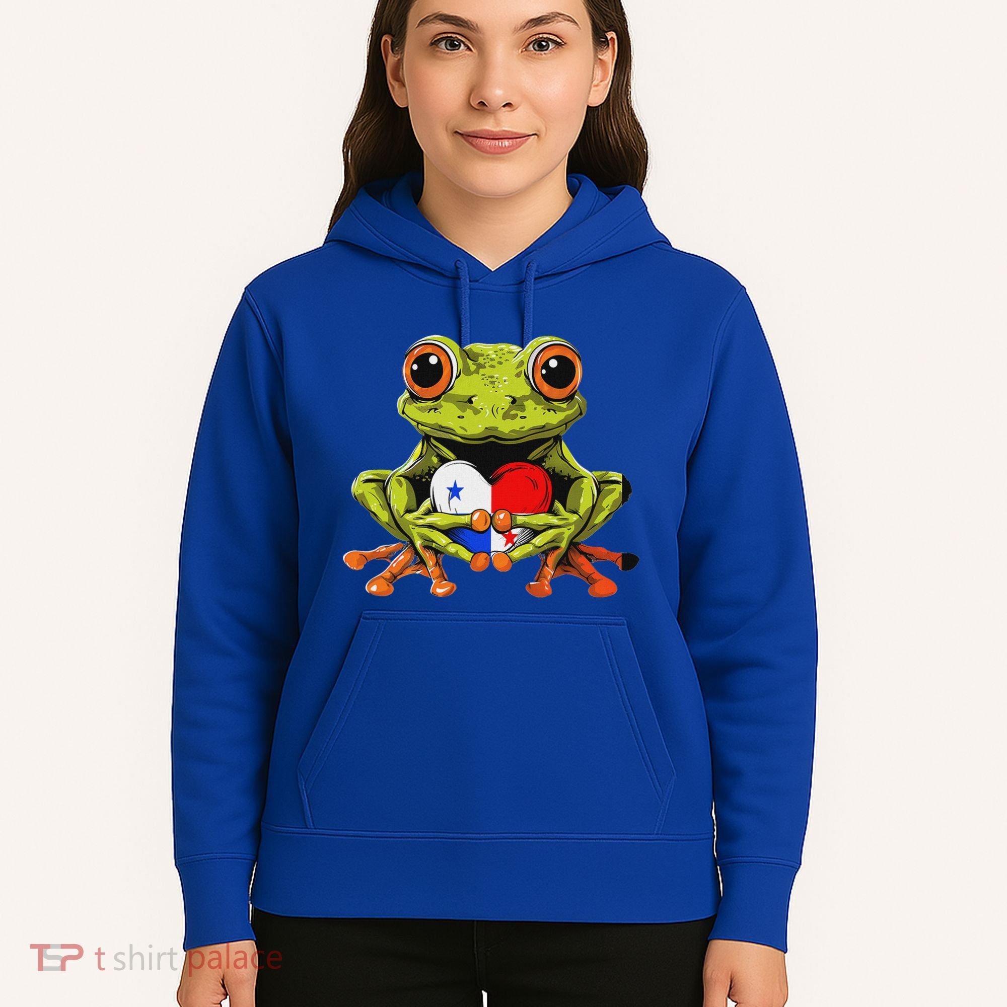 Panama Toad Frog Heart Panamanian Roots Panamanian Pride Hoodie