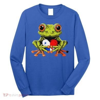 Panama Toad Frog Heart Panamanian Roots Panamanian Pride Long Sleeve Shirt