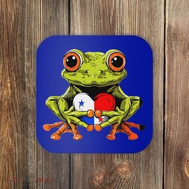 Panama Toad Frog Heart Panamanian Roots Panamanian Pride Coaster