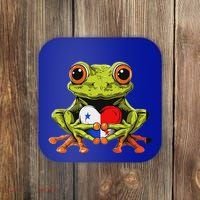 Panama Toad Frog Heart Panamanian Roots Panamanian Pride Coaster thumb 0