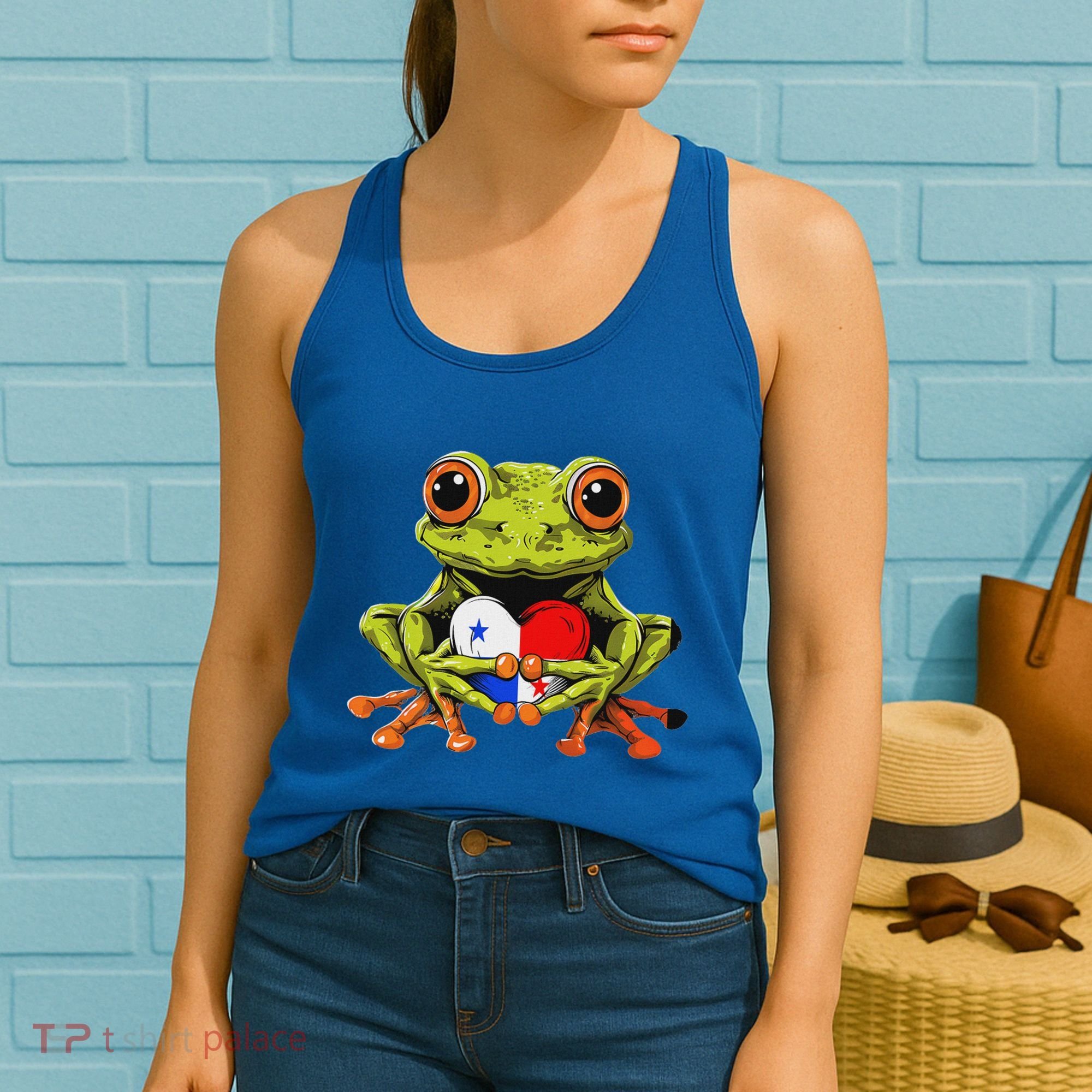Panama Toad Frog Heart Panamanian Roots Panamanian Pride Women's Tank Top