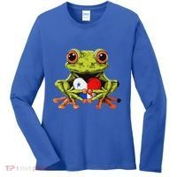 Panama Toad Frog Heart Panamanian Roots Panamanian Pride Women's Long Sleeve Shirt thumb 0