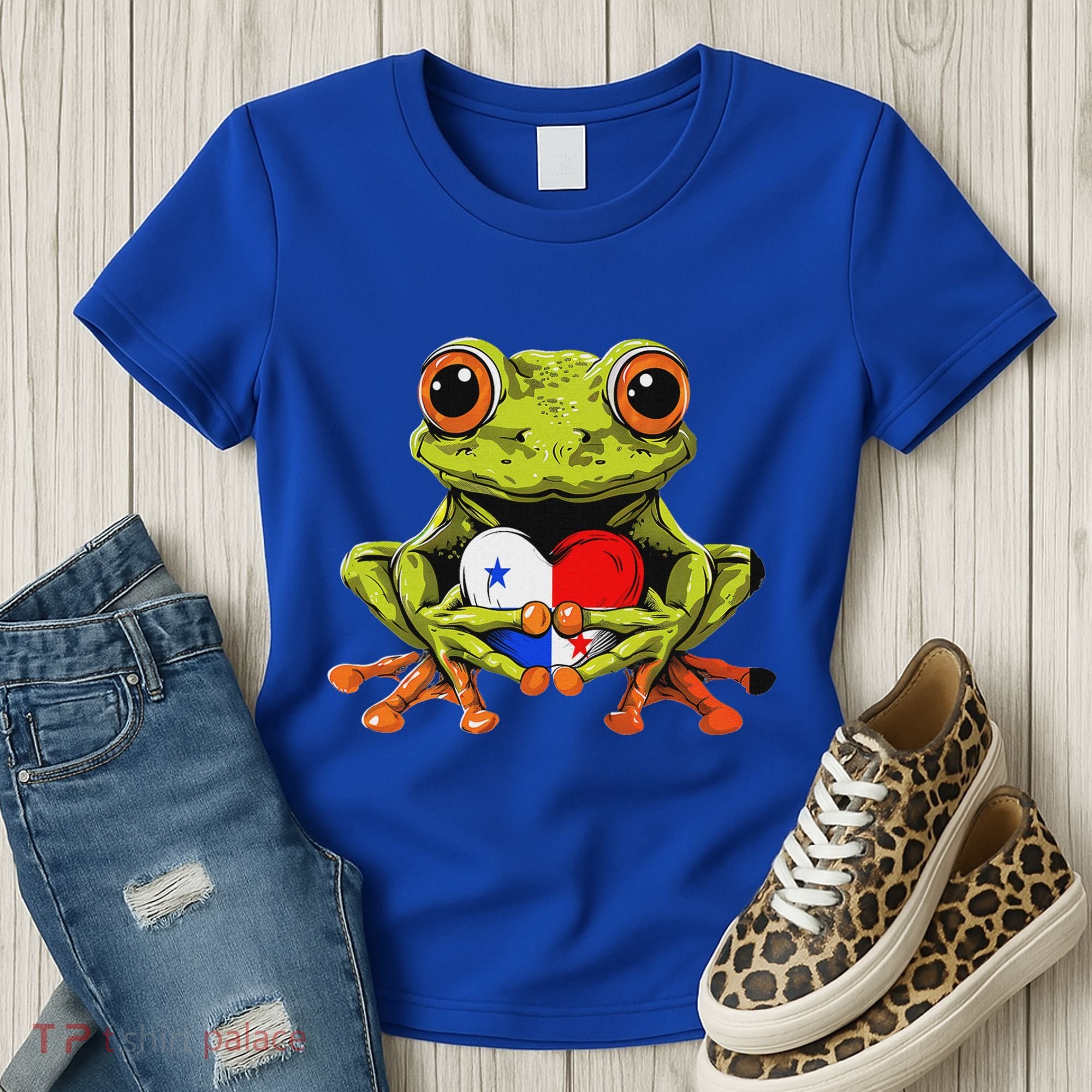 Panama Toad Frog Heart Panamanian Roots Panamanian Pride Women's T-Shirt